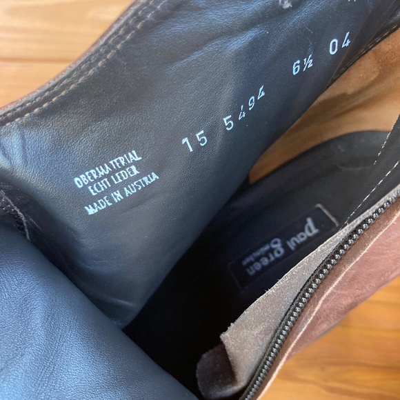 Paul Green Brown Zippered Heeled Booties Size 9 US Made in Austria UK 6.5 - Picture 9 of 11